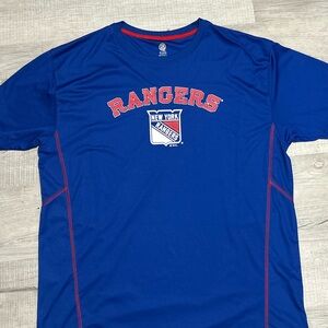 New York Rangers Classic Logo Synthetic Dry-fit Tshirt. Official NHL merch. 2XL